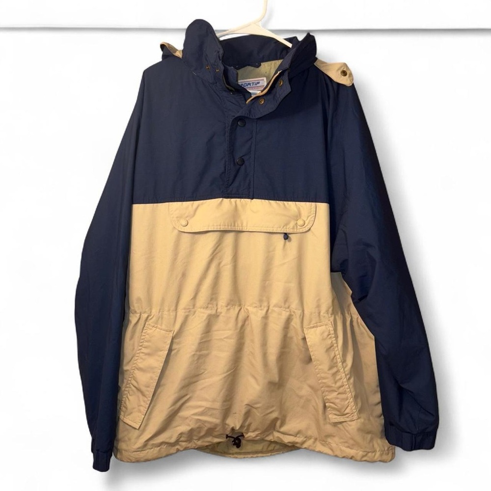 Sportif Navy and Tan Men's Raincoat